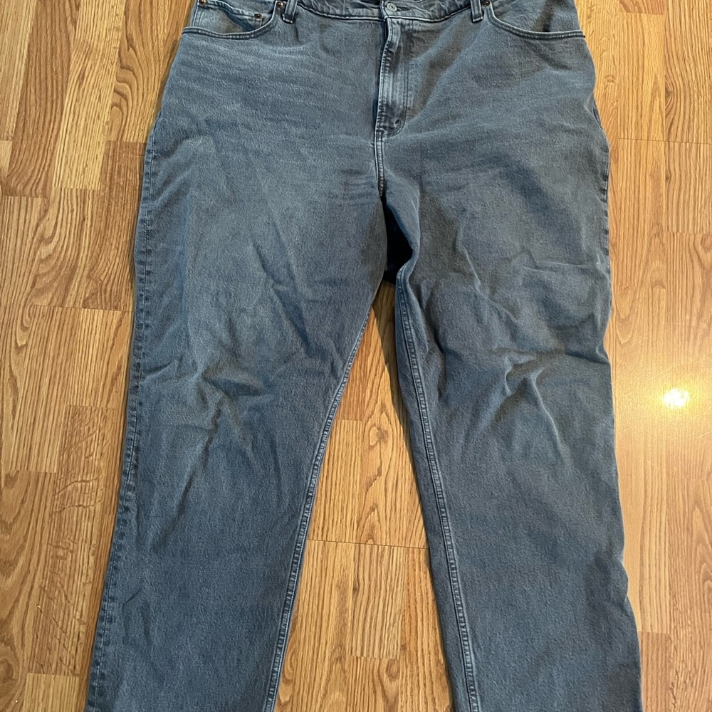 Abercrombie & Fitch The 90s Straight Ultra High Rise Charcoal Jeans